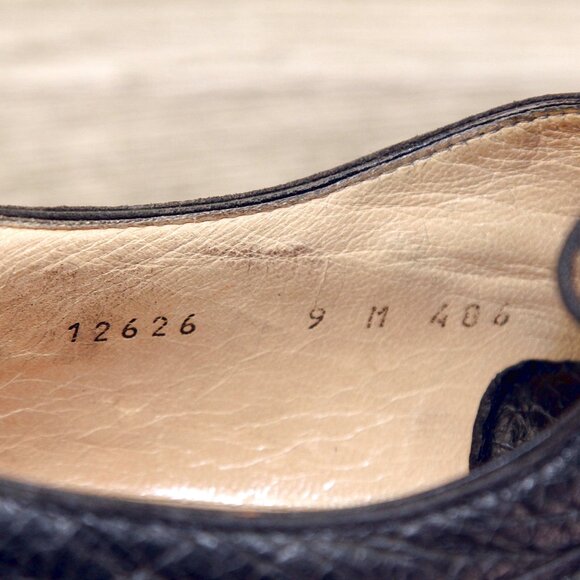 $895 GRAVATI Wilkes Bashford 9 M Genuine PECCARY Black 12626 * add $15 new Trees - Picture 7 of 16